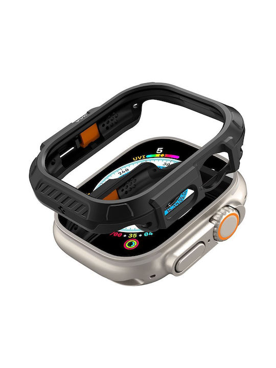 Spigen Lock Fit Θήκη Σιλικόνης σε Μαύρο χρώμα για Apple Watch Ultra 2/Ultra 49mm Acs06208