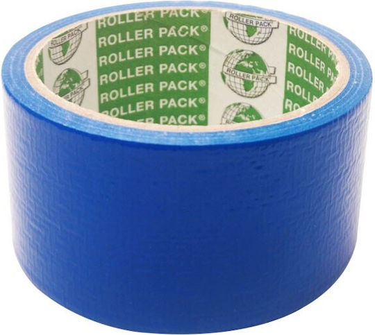 Roller Pack Αυτοκόλλητη Υφασμάτινη Ταινία Μπλε 10mx48mm