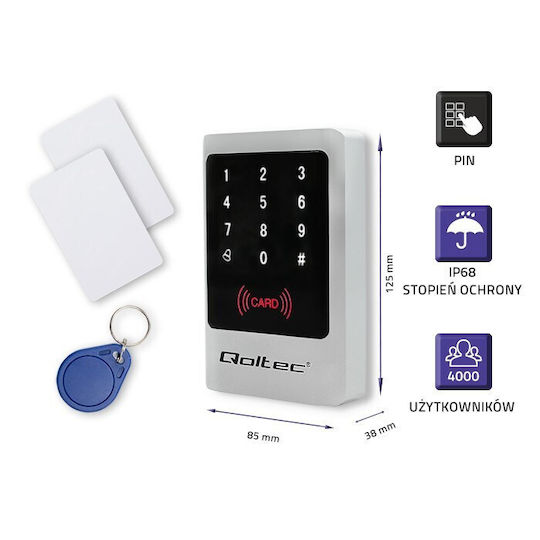Qoltec Access Control για Πρόσβαση με Κάρτα και Κωδικό