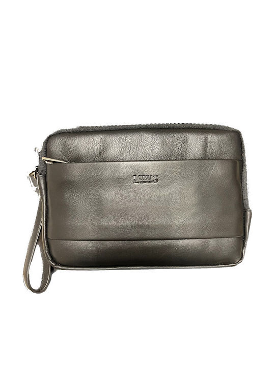 Leather Men's Bag Handbag Black LX92910-BLACK