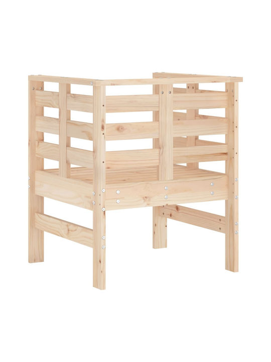 Outdoor Armchair Wooden Coffee 2pcs 61.5x53x71cm