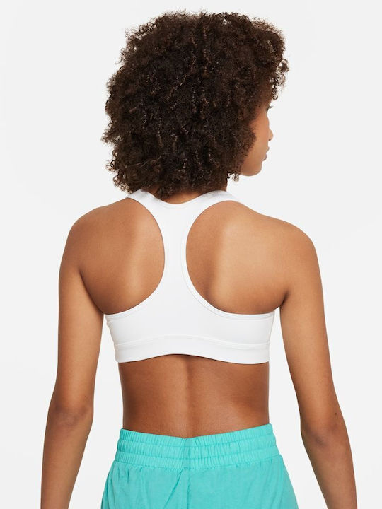 Nike Swoosh Παιδικό Μπουστάκι Dri-Fit Λευκό