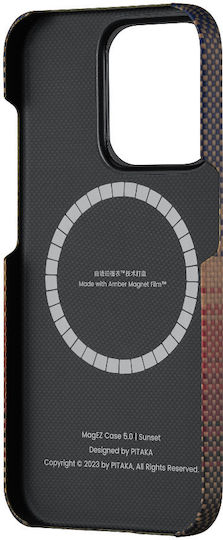 Pitaka Magez 5 Back Cover Aramid Fiber 1.05mm Sunset (iPhone 15 Pro)