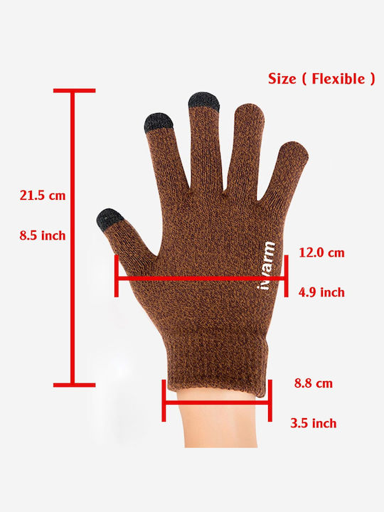 Blau Wolle Handschuhe Berührung