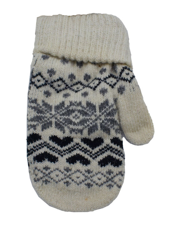 Brims and Trims Women's Knitted Gloves Ecru