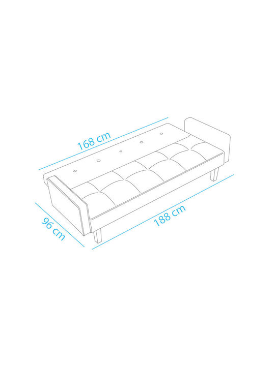 Dreisitzer Sofa Bett Türkis 188x80x97cm