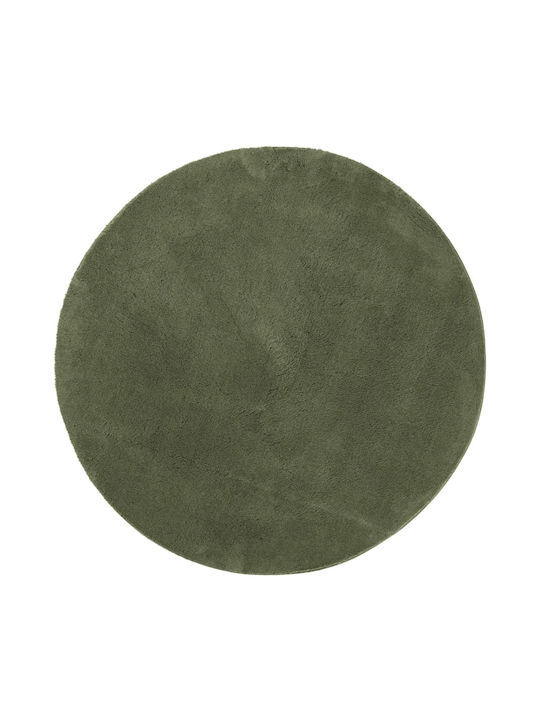 vidaXL Anti-slip Rug Round Green