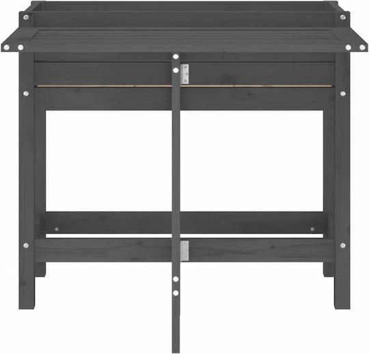 vidaXL Planter Box Wooden Gray 84x73cm.