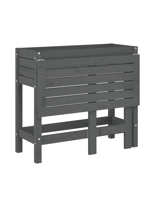 vidaXL Planter Box Wooden Gray 84x73cm.