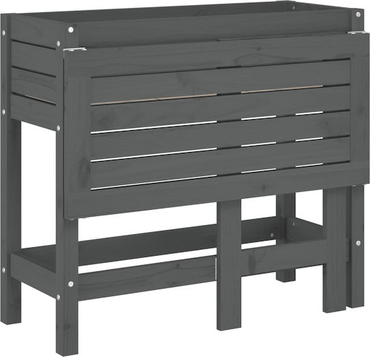 vidaXL Planter Box Wooden Gray 84x73cm.