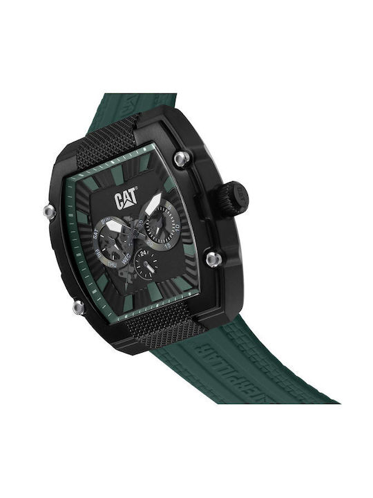 CAT Watch Battery with Green Rubber Strap