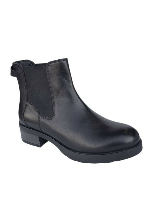 Sonnax Leder Damen Chelsea Stiefeletten Schwarz