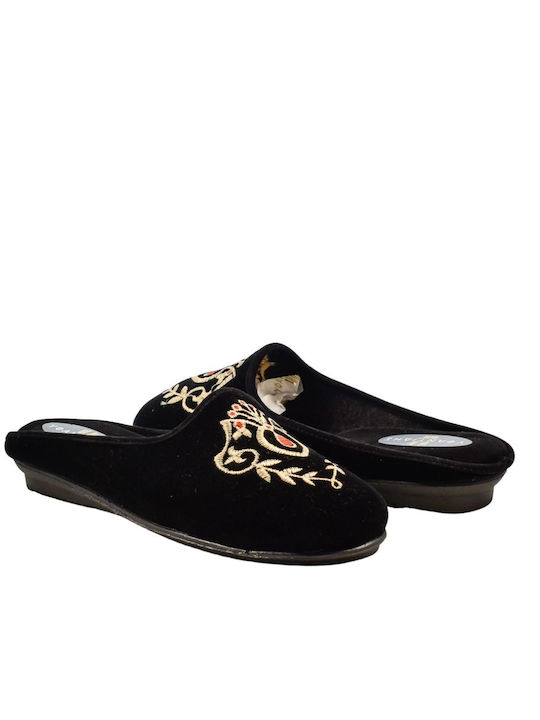 Yfantidis Winter Women's Slippers in Negru color