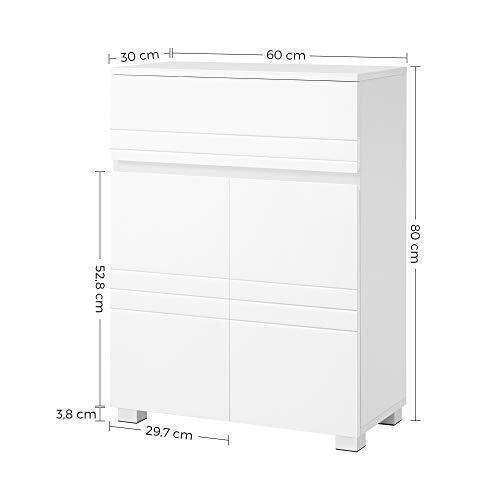 Vasagle Ντουλάπι Μπάνιου 60x30x80cm Λευκό