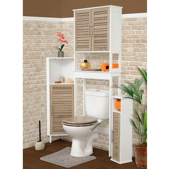 Bathroom Cabinet 18x18x75cm White