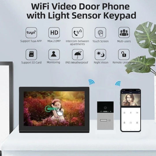Joytimer Wireless Video Intercom Set Wi-Fi 66730B 642531S Black