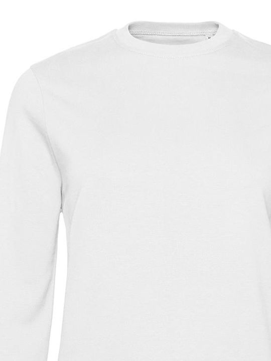 B&C Set In Women's Long Sleeve Promotional Sweatshirt White