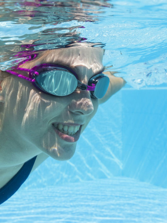 Bestway Elite Blast Pro Swimming Goggles Adults with Anti-fog Lenses Purple