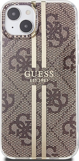 Guess Umschlag Rückseite Kunststoff Braun (iPhone 15 Plus / 16 Plus)
