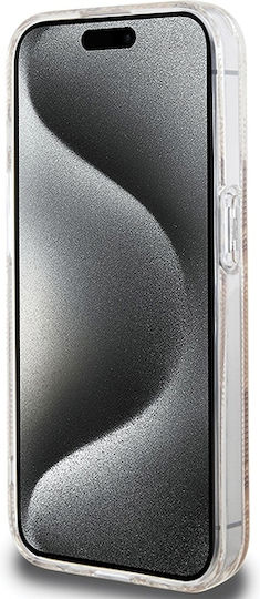 Guess Iml Gcube Magsafe Umschlag Rückseite Kunststoff Braun (iPhone 15 Pro)