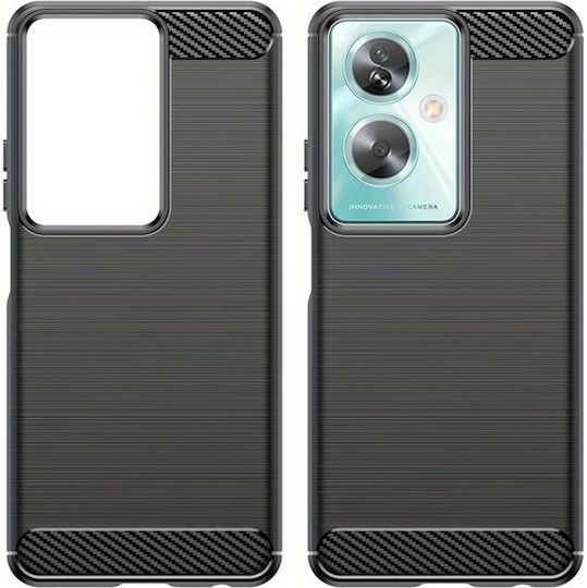 Techsuit Carbon Back Cover Silicon Negru (Oppo A79 5G)