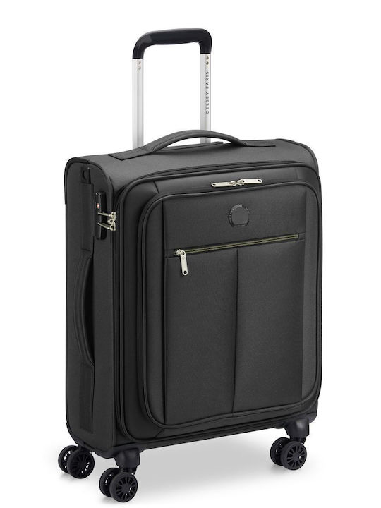 Delsey Pin Up Kabinen Koffer Stoff Schwarze mit 4 Räder Höhe 56cm