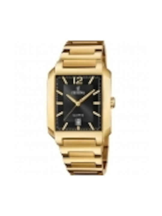 Festina Watch Battery with Gold Metal Bracelet