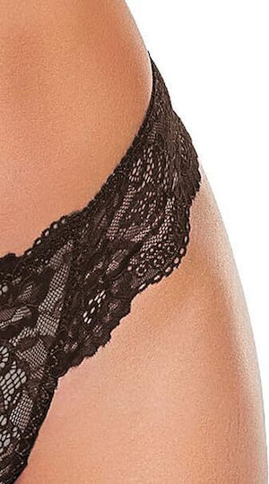 Sexy Σετ Εσωρούχων με Δαντέλα Καφέ