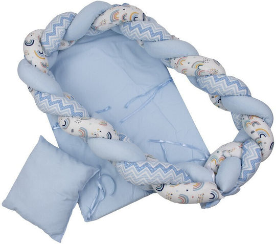 Kamtex Baby Baby Nestkissen Hellblau 70x45cm Kamtex Baby Baby Nestkissen Hellblau 70x45cm