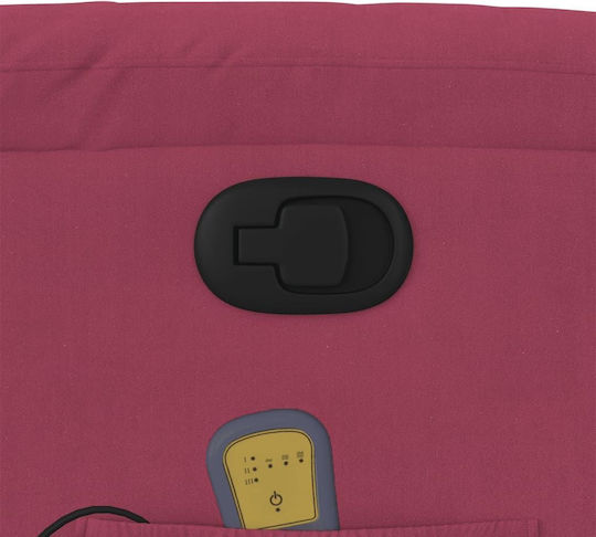 Relaxsessel Friseurwaschbecken mit Fußhocker Samt Bordeaux 75x92.5x100cm