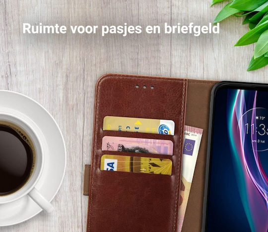 Rosso Wallet Δερματίνης Καφέ (Motorola One Fusion Plus)