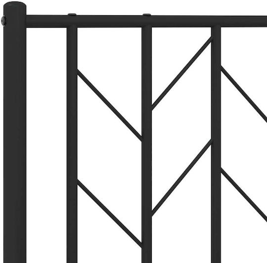 vidaXL Metallic Black Bed Headboard 156x90cm