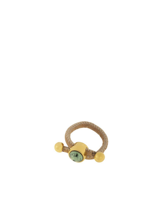 Apoxylo Women's Gold Plated Ring with Stone