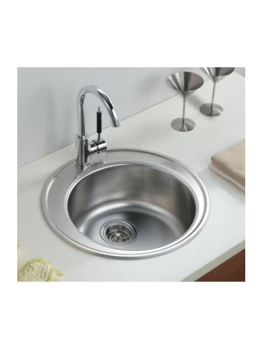 Inter Ceramic Ένθετος Νεροχύτης από Συνθετικό Γρανίτη Μ49xΠ49cm Γκρι