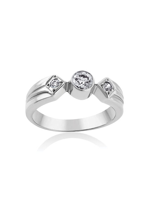 Single Stone from White Gold 14K