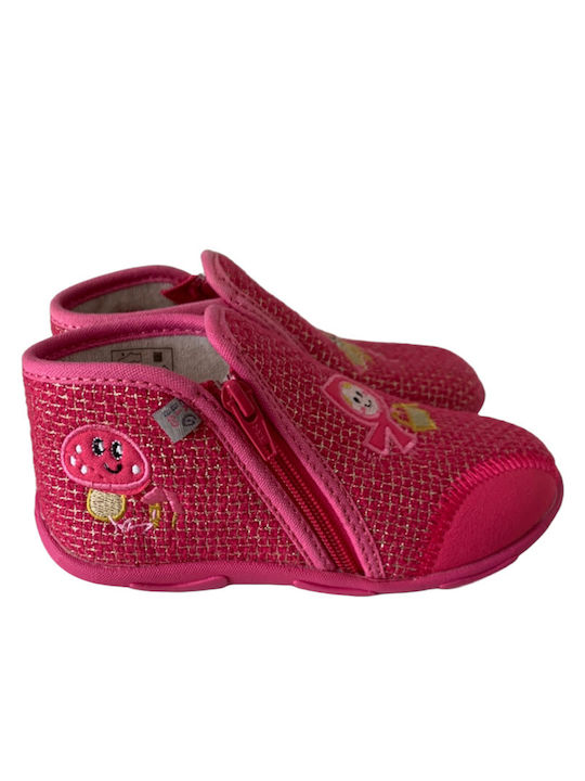 Kinderhausschuhe Stiefel Fuchsie