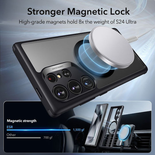 ESR Flickstand Boost Halolock Back Cover Πλαστικό Clear Black (Galaxy S24 Ultra)