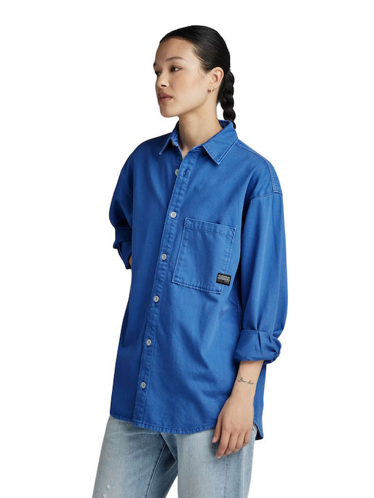 G-Star Raw Γυναικείο Blue Overshirt