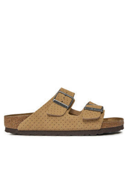 Birkenstock Arizona Γυναικεία Σανδάλια Emboss Dots New Beige Narrow Fit