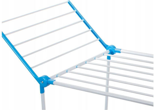 Folding Floor Clothes Drying Rack Metallic with Hanging Length 13m
