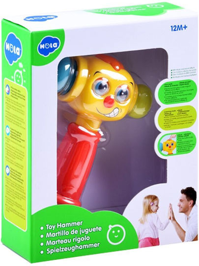 Hola Toys Jucărie cu Ciocan Interactive cu lumină pentru 12++ Luni