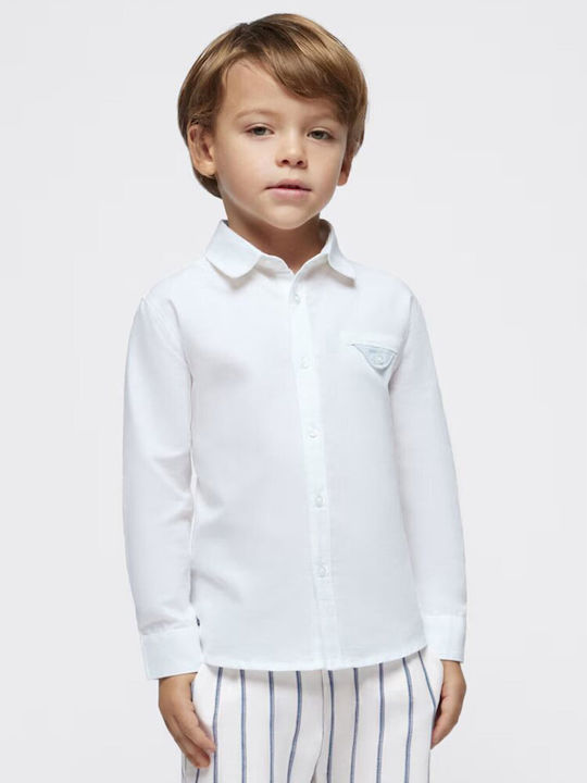 Mayoral Kids Linen Shirt White