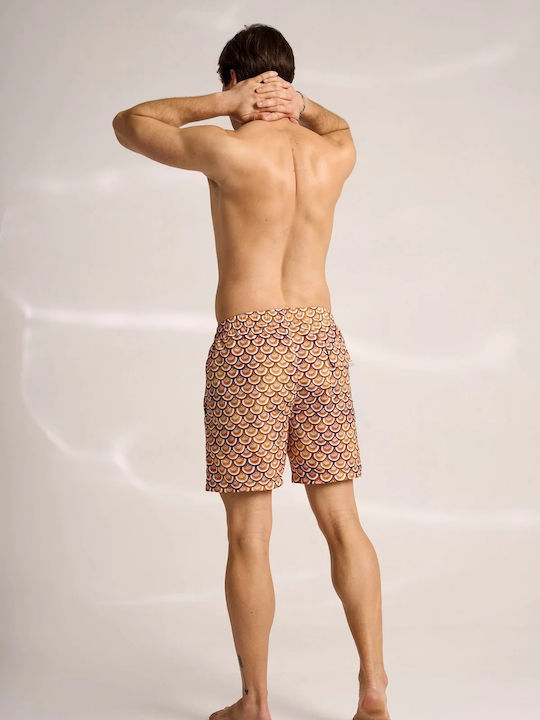 Costume De Baie Bărbați Litore Litore Pantaloni Scurți Maro