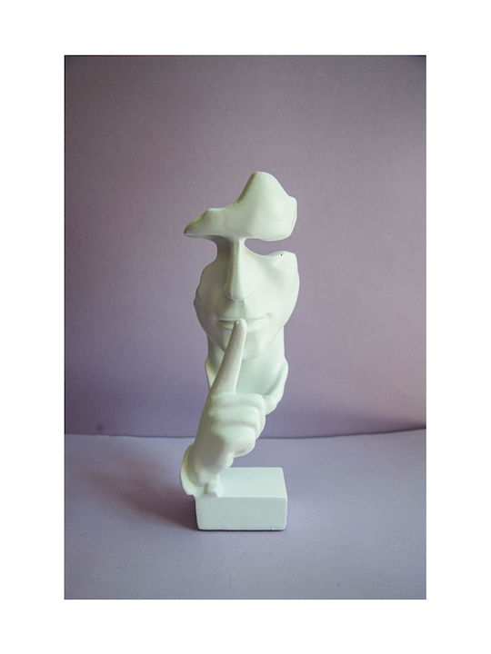 Decorativă Bust din Polirășină în White 1buc