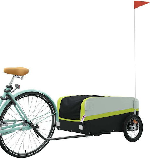 Vidaxl Bicycle Trailer Black Green 45 Kg Iron