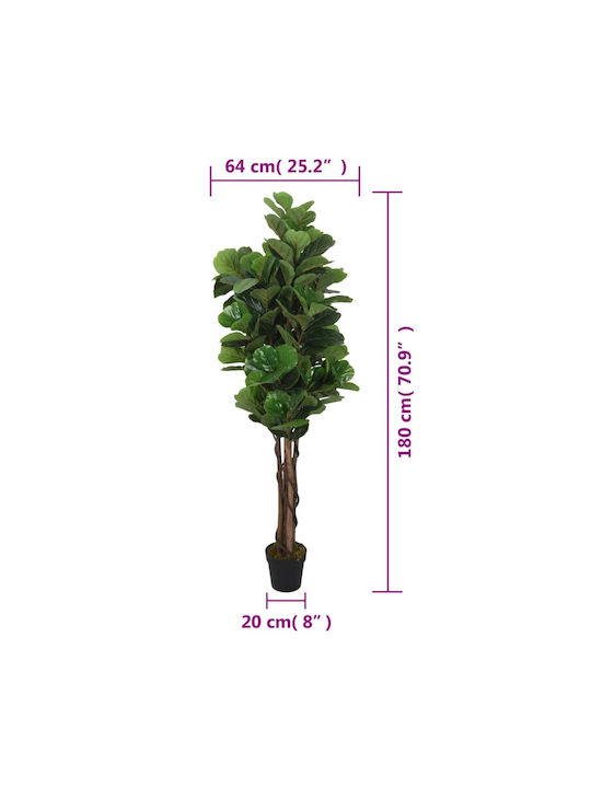 Künstlicher Baum für den Außenbereich Ficus Lyrata Grün 180cm vidaXL