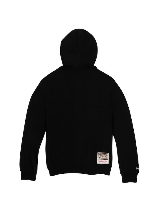 Mitchell & Ness Men's Sweatshirt with Hood and Pockets Black