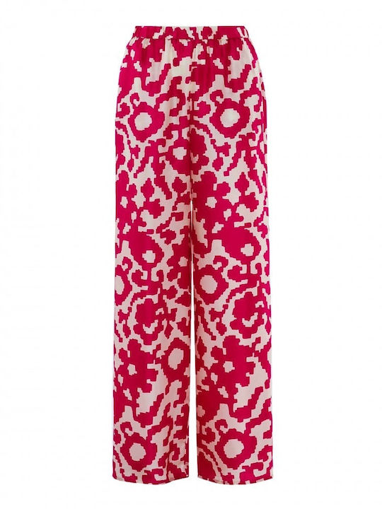 Fizio Women's Fabric Trousers Fuchsia