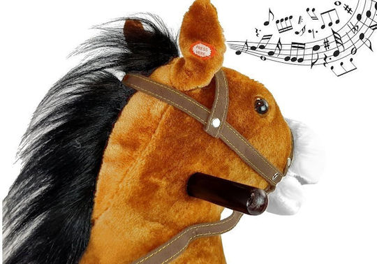 Lean Toys Plastic Rocking Toy Horse Brown