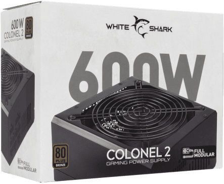 White Shark Colonel 2 600W White Computer Power Supply Full Modular 80 Plus Bronze